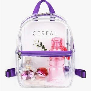 Clear Backpack Stadium Approved Mini Small Clear Bag for Stadium Events, New